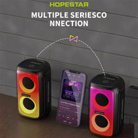 HOPESTAR Party 110 Mini-Bluetooth-Lautsprecher mit bunten Lichtern, Party 110 Mini (Black), Party 110 Mini (Green), Party 110 Mini (Grey), Party 110 Mini (Blue)