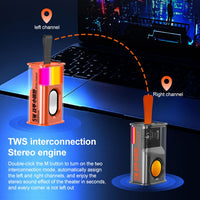 Tragbarer 5-W-Bullet-TWS-Wireless-Bluetooth-Lautsprecher, (Orange), (Green), (Grey), (Purple)