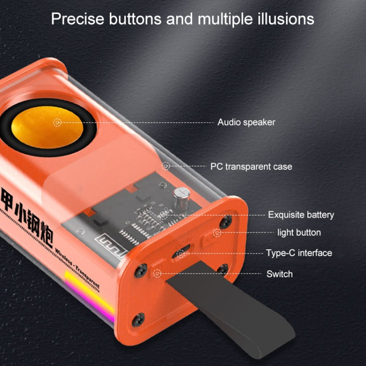 Tragbarer 5-W-Bullet-TWS-Wireless-Bluetooth-Lautsprecher, (Orange), (Green), (Grey), (Purple)