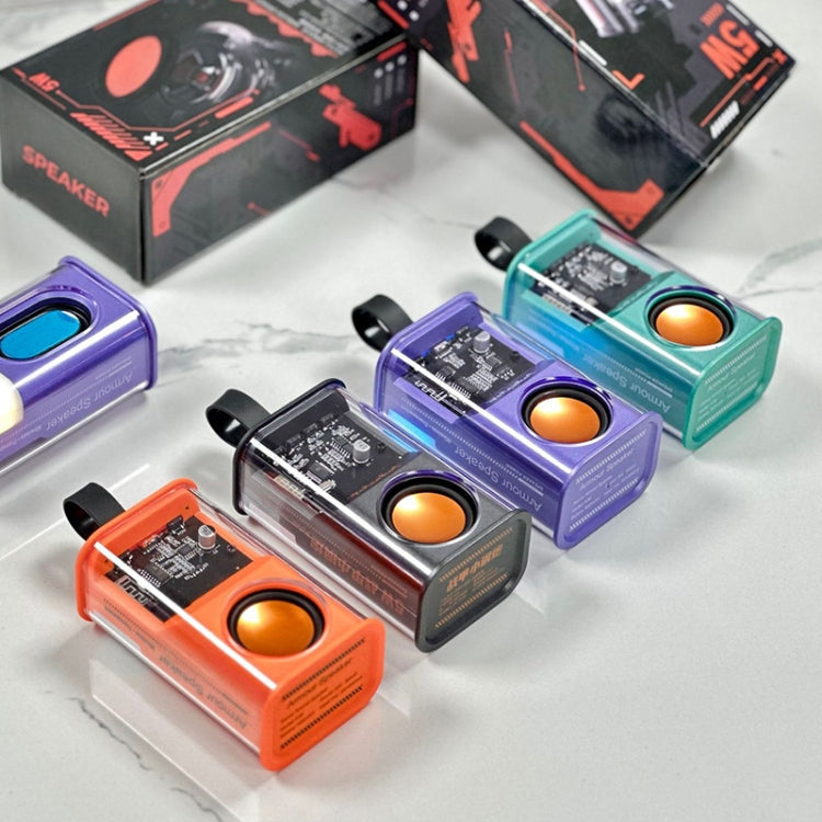 Tragbarer 5-W-Bullet-TWS-Wireless-Bluetooth-Lautsprecher, (Orange), (Green), (Grey), (Purple)