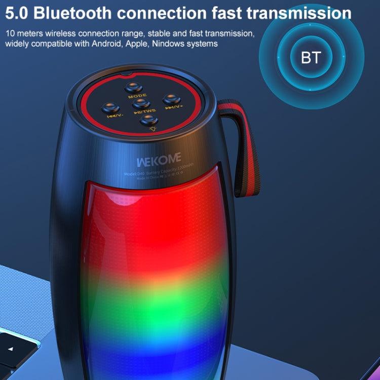 WEKOME D40 5W Sound Pulse Bunter Bluetooth-Lautsprecher, D40 (Black), D40 (White)
