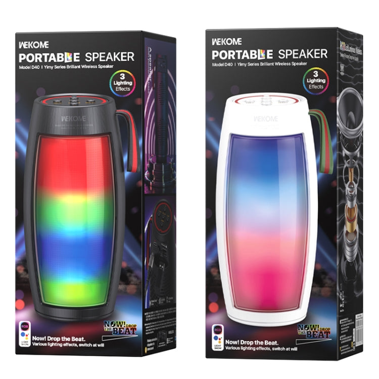 WEKOME D40 5W Sound Pulse Bunter Bluetooth-Lautsprecher, D40 (Black), D40 (White)