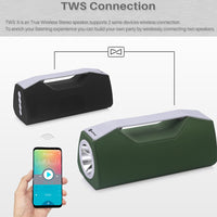 NewRixing NR-2028 Tragbare Beleuchtung, kabelloser Bluetooth-Stereo-Lautsprecher, unterstützt TWS-Funktionslautsprecher