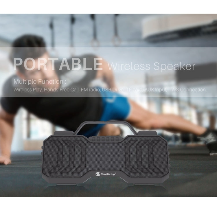 NewRixing NR-2029 Tragbarer kabelloser Bluetooth-Stereolautsprecher, unterstützt TWS-Funktionslautsprecher