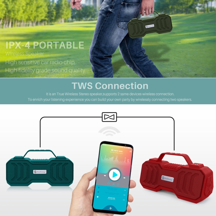 NewRixing NR-4500 Tragbarer kabelloser Bluetooth-Stereolautsprecher, unterstützt TWS/FM-Funktionslautsprecher
