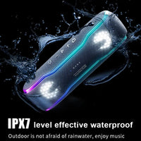 XDOBO BMTL BOSS IPX7 Wasserdichter tragbarer kabelloser Bluetooth-Lautsprecher mit buntem RGB-Licht und TWS, BMTL BOSS