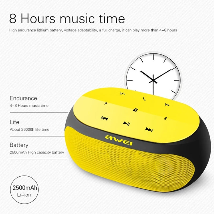 awei Y200 Kabelloser Bluetooth-Lautsprecher mit Touch-Tasten, unterstützt Aux-Leitung und TF-Karte, Y200