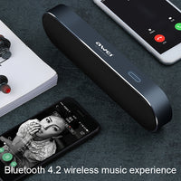 awei Y220 Tragbarer kabelloser Bluetooth-Lautsprecher V4.2 mit HD Clear 3D-Stereo-Sound und Geräuschunterdrückung, unterstützt TF-Karte/AUX, Y220