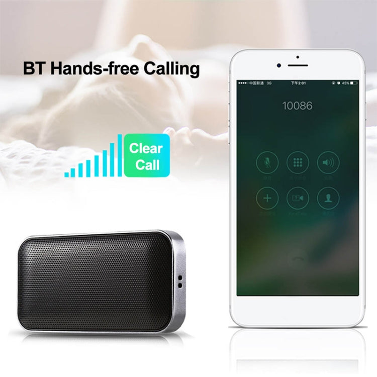 BT209 Tragbarer, ultradünner Mini-Bluetooth-Lautsprecher für den Außenbereich, unterstützt TF-Karte und Freisprechen, Silver, BT209