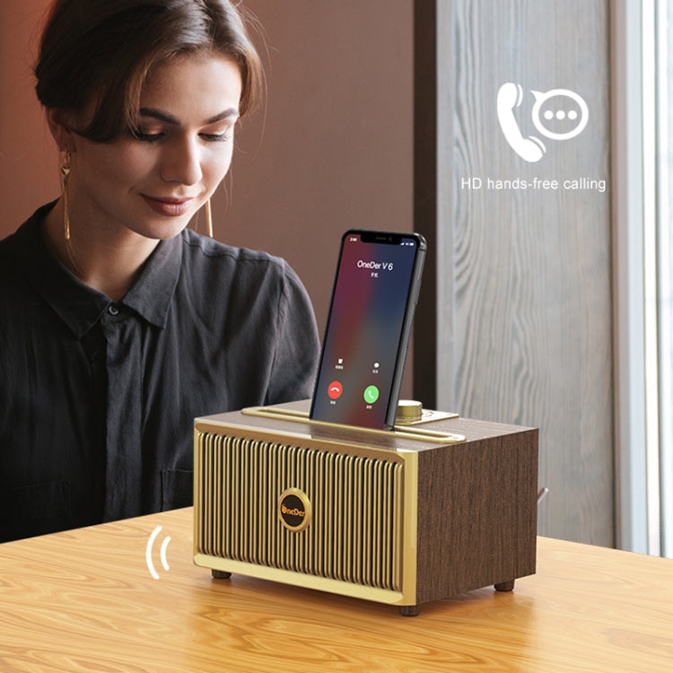 Tragbarer kabelloser Bluetooth-Lautsprecher Oneder V6, unterstützt Freisprecheinrichtung, FM- und TF-Karte sowie AUX- und USB-Laufwerk