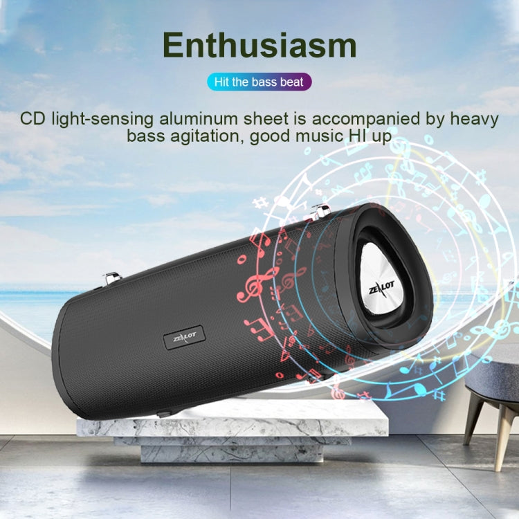ZEALOT S39 Tragbarer Subwoofer, kabelloser Bluetooth-Lautsprecher mit integriertem Mikrofon, unterstützt Freisprechen, TF-Karte und AUX