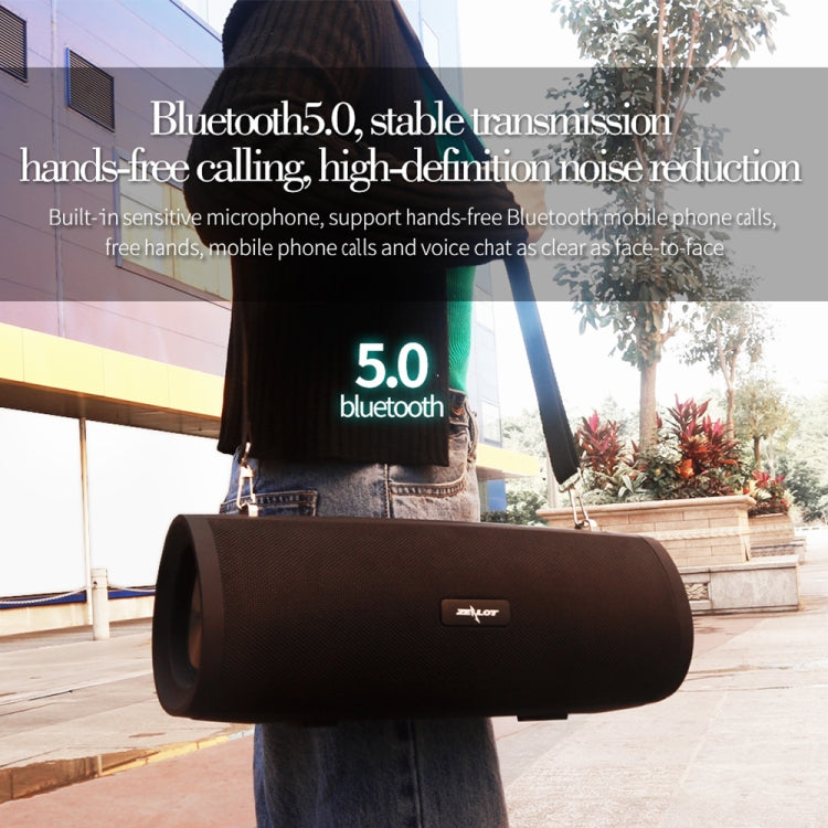 ZEALOT S39 Tragbarer Subwoofer, kabelloser Bluetooth-Lautsprecher mit integriertem Mikrofon, unterstützt Freisprechen, TF-Karte und AUX