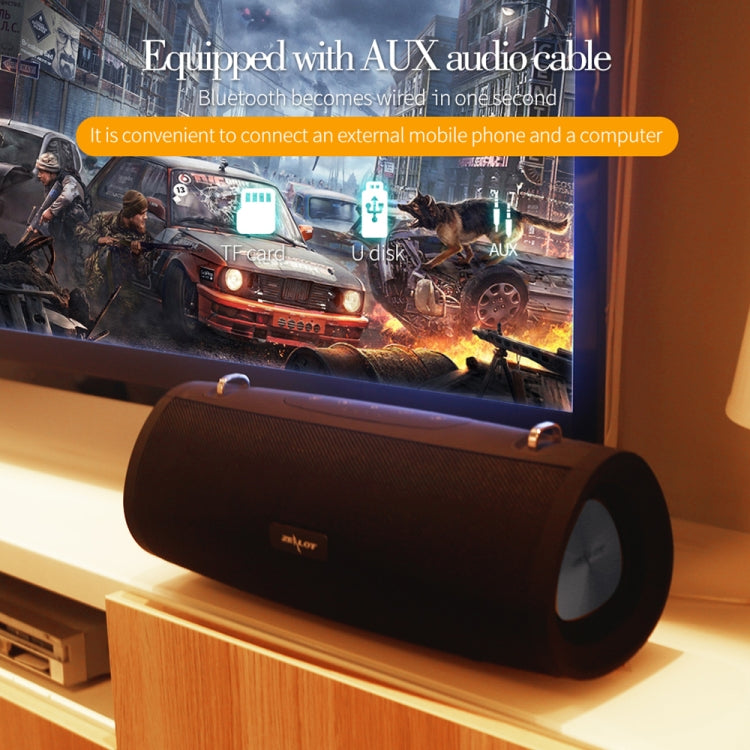 ZEALOT S39 Tragbarer Subwoofer, kabelloser Bluetooth-Lautsprecher mit integriertem Mikrofon, unterstützt Freisprechen, TF-Karte und AUX