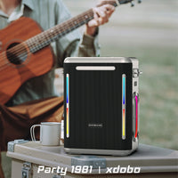 XDOBO SINOBAND Party 1981 300 W tragbarer TWS-Bluetooth-Außenlautsprecher mit buntem LED-Licht, SINOBAND Party 1981