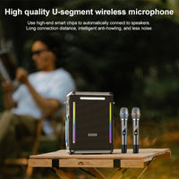 XDOBO SINOBAND Party 1981 300 W tragbarer TWS-Bluetooth-Außenlautsprecher mit buntem LED-Licht, SINOBAND Party 1981