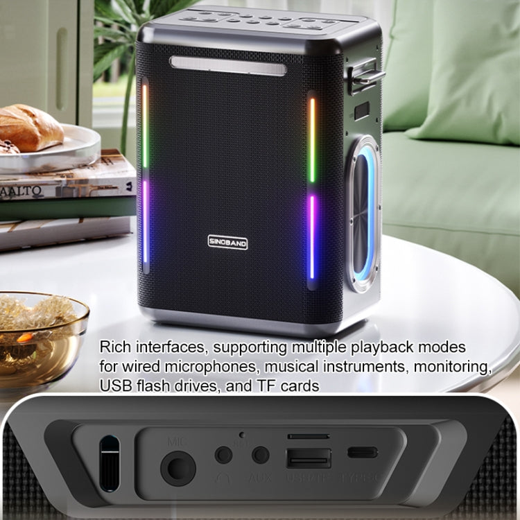 XDOBO SINOBAND Party 1981 300 W tragbarer TWS-Bluetooth-Außenlautsprecher mit buntem LED-Licht, SINOBAND Party 1981