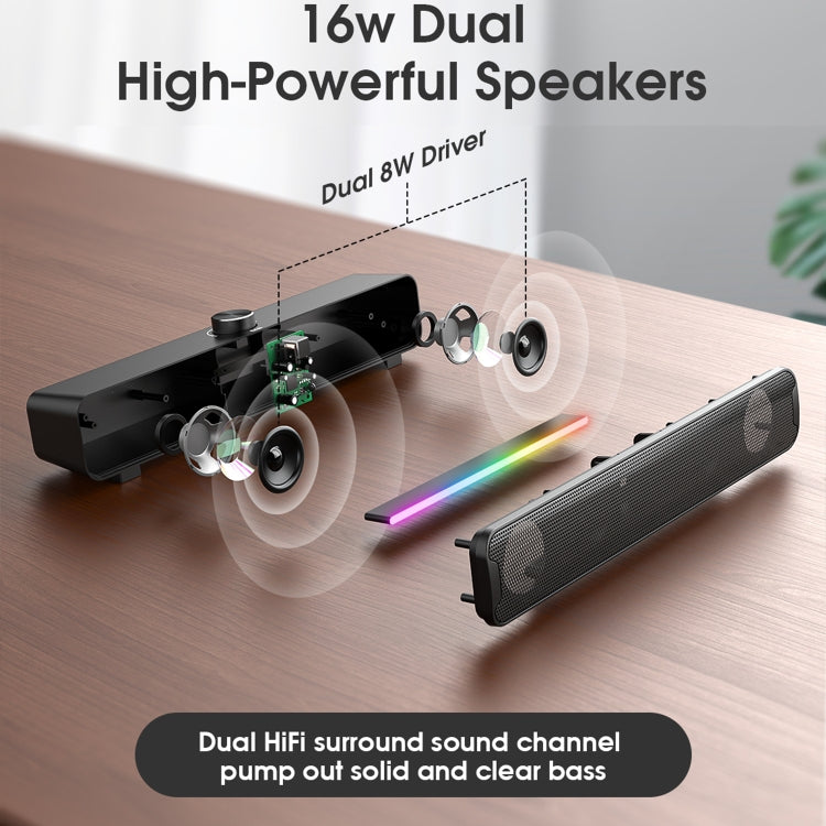 L16 Outdoor Tragbarer RGB-Licht-HiFi-USB-Bluetooth-Wireless-Lautsprecher, L16