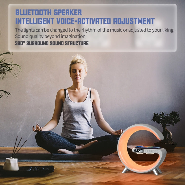 N69 Smart Bluetooth-Lautsprecher unterstützt kabelloses Ladegerät, Wecker und Umgebungslicht, US-Stecker, US Plug, N69 US Plug