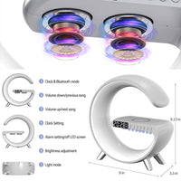 N69 Smart Bluetooth-Lautsprecher unterstützt kabelloses Ladegerät, Wecker und Umgebungslicht, EU-Stecker, EU Plug, N69 EU Plug