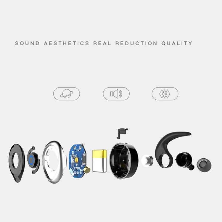AWEI T1 Sport-Headset IPX4 Wasserdichter kabelloser Bluetooth V4.2 Stereo-Kopfhörer, unterstützt TWS, T1