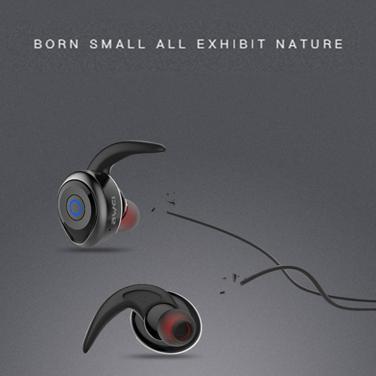 AWEI T1 Sport-Headset IPX4 Wasserdichter kabelloser Bluetooth V4.2 Stereo-Kopfhörer, unterstützt TWS, T1