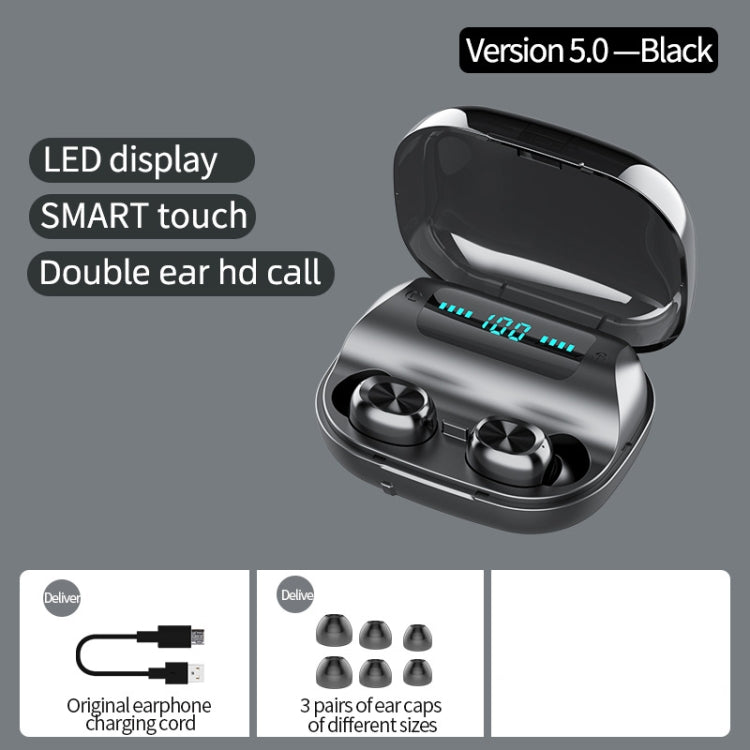 263 TWS CVC8.0 Bluetooth-Kopfhörer mit Geräuschunterdrückung und Ladebox, unterstützt Touch- und LED-Akkuanzeige mit drei Bildschirmen, Telefonhalter, Powerbank sowie HD-Anruf und Sprachassistent, 263