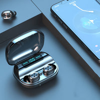 263 TWS CVC8.0 Bluetooth-Kopfhörer mit Geräuschunterdrückung und Ladebox, unterstützt Touch- und LED-Akkuanzeige mit drei Bildschirmen, Telefonhalter, Powerbank sowie HD-Anruf und Sprachassistent, 263