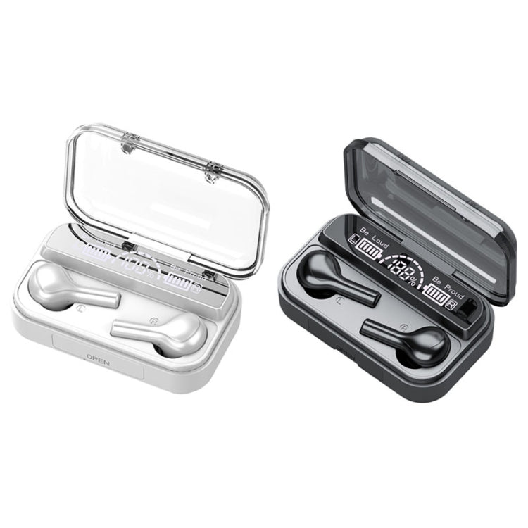 278 TWS Touch-Bluetooth-Kopfhörer mit externer Geräuschunterdrückung und Ladebox, unterstützt LED-Power-Digitalanzeige, Atemlichter und Anruf- und Sprachassistent, 278 Black, 278 White