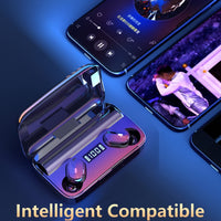 A9 TWS CVC8.0 und DSP Dual Noise Cancelling Bluetooth-Kopfhörer mit magnetischer Ladebox und LED-Digitalanzeige, unterstützt Touch & HD Call & Siri & Power Bank, A9