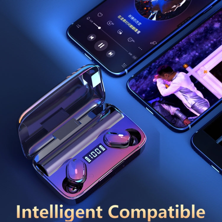 A9 TWS CVC8.0 und DSP Dual Noise Cancelling Bluetooth-Kopfhörer mit magnetischer Ladebox und LED-Digitalanzeige, unterstützt Touch & HD Call & Siri & Power Bank, A9