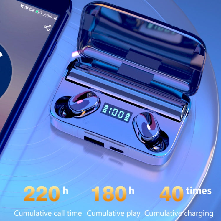 A9 TWS CVC8.0 und DSP Dual Noise Cancelling Bluetooth-Kopfhörer mit magnetischer Ladebox und LED-Digitalanzeige, unterstützt Touch & HD Call & Siri & Power Bank, A9