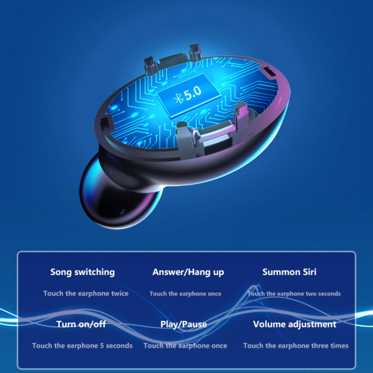 A9 TWS CVC8.0 und DSP Dual Noise Cancelling Bluetooth-Kopfhörer mit magnetischer Ladebox und LED-Digitalanzeige, unterstützt Touch & HD Call & Siri & Power Bank, A9