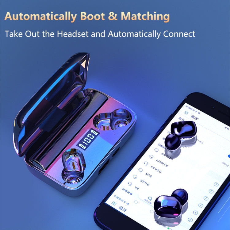 A9 TWS CVC8.0 und DSP Dual Noise Cancelling Bluetooth-Kopfhörer mit magnetischer Ladebox und LED-Digitalanzeige, unterstützt Touch & HD Call & Siri & Power Bank, A9