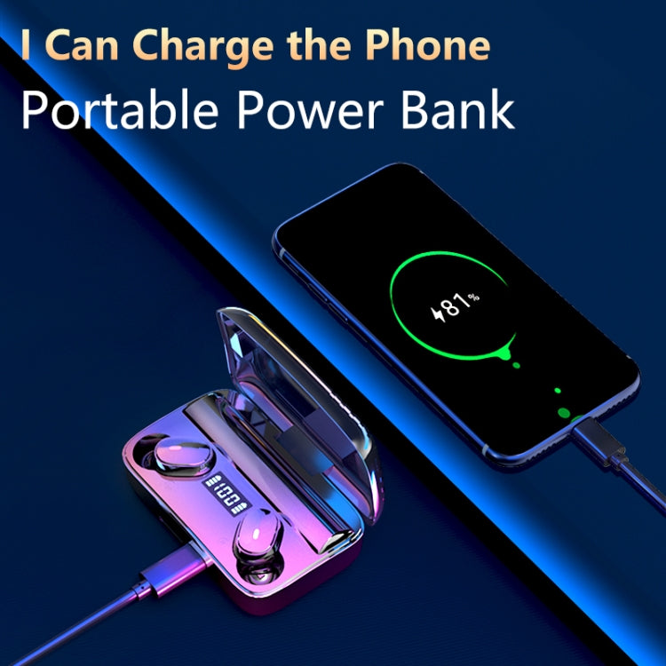 A9 TWS CVC8.0 und DSP Dual Noise Cancelling Bluetooth-Kopfhörer mit magnetischer Ladebox und LED-Digitalanzeige, unterstützt Touch & HD Call & Siri & Power Bank, A9