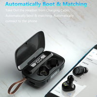 A13 TWS CVC8.0 und DSP Dual Noise Cancelling Touch Bluetooth-Kopfhörer mit Ladebox, unterstützt LED-Digitalanzeige, Uhr, Taschenlampe, HD-Anruf, Siri und Powerbank, A13