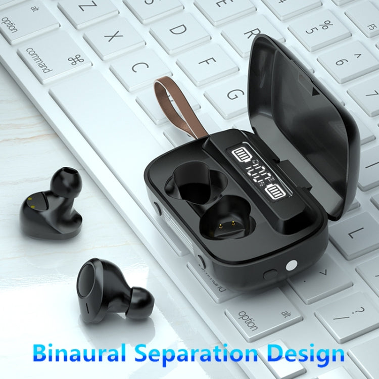 A13 TWS CVC8.0 und DSP Dual Noise Cancelling Touch Bluetooth-Kopfhörer mit Ladebox, unterstützt LED-Digitalanzeige, Uhr, Taschenlampe, HD-Anruf, Siri und Powerbank, A13