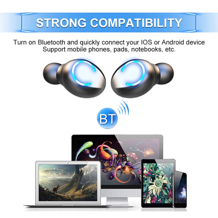 F9-6 TWS CVC8.0 Touch-Bluetooth-Kopfhörer mit Geräuschunterdrückung und ausziehbarer zylindrischer Ladebox, unterstützt LED-Power-Digitalanzeige, Anruf und Siri, F9-6
