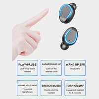 F9-6 TWS CVC8.0 Touch-Bluetooth-Kopfhörer mit Geräuschunterdrückung und ausziehbarer zylindrischer Ladebox, unterstützt LED-Power-Digitalanzeige, Anruf und Siri, F9-6