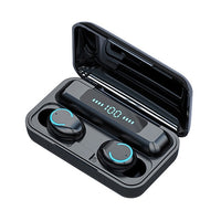 F9-9 TWS CVC8.0 Bluetooth-Kopfhörer mit Geräuschunterdrückung und Ladebox, unterstützt Touch-Lichteffekt und LED-Leistungsanzeige mit drei Bildschirmen, Powerbank, Mobiltelefonhalter und HD-Anruf- und Sprachassistent, F9-9 Black, F9-9 Dark Blue, F9-9 P...