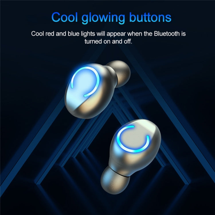 F9-9 TWS CVC8.0 Bluetooth-Kopfhörer mit Geräuschunterdrückung und Ladebox, unterstützt Touch-Lichteffekt und LED-Leistungsanzeige mit drei Bildschirmen, Powerbank, Mobiltelefonhalter und HD-Anruf- und Sprachassistent, F9-9 Black, F9-9 Dark Blue, F9-9 P...