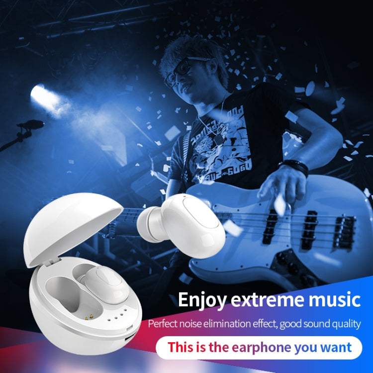A10 TWS Drahtloser Bluetooth-Kopfhörer in Raumkapselform mit magnetischer Ladebox und Trageband, unterstützt HD-Anrufe und automatische Bluetooth-Kopplung, Black, Black White, White, White + Black