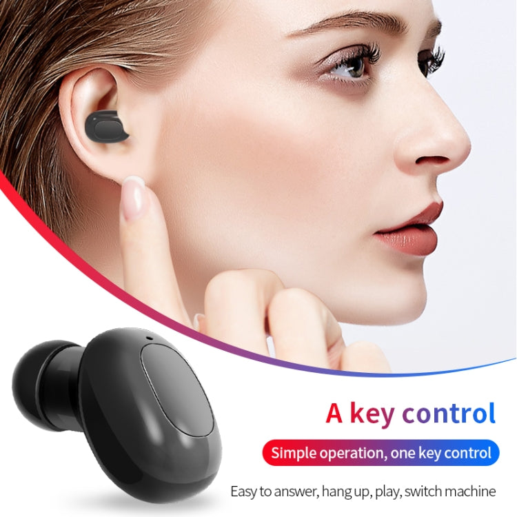 A10 TWS Drahtloser Bluetooth-Kopfhörer in Raumkapselform mit magnetischer Ladebox und Trageband, unterstützt HD-Anrufe und automatische Bluetooth-Kopplung, Black, Black White, White, White + Black