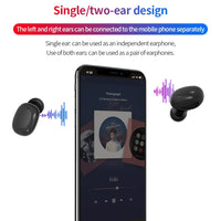 A10 TWS Drahtloser Bluetooth-Kopfhörer in Raumkapselform mit magnetischer Ladebox und Trageband, unterstützt HD-Anrufe und automatische Bluetooth-Kopplung, Black, Black White, White, White + Black