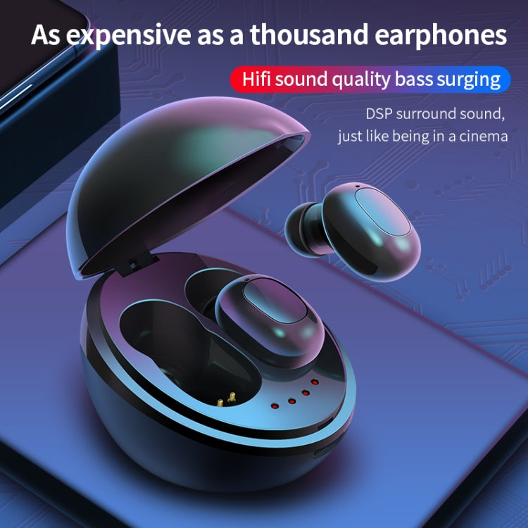 A10 TWS Drahtloser Bluetooth-Kopfhörer in Raumkapselform mit magnetischer Ladebox und Trageband, unterstützt HD-Anrufe und automatische Bluetooth-Kopplung, Black, Black White, White, White + Black