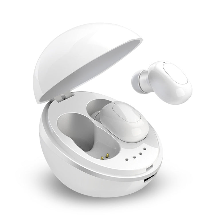 A10 TWS Drahtloser Bluetooth-Kopfhörer in Raumkapselform mit magnetischer Ladebox und Trageband, unterstützt HD-Anrufe und automatische Bluetooth-Kopplung, Black, Black White, White, White + Black