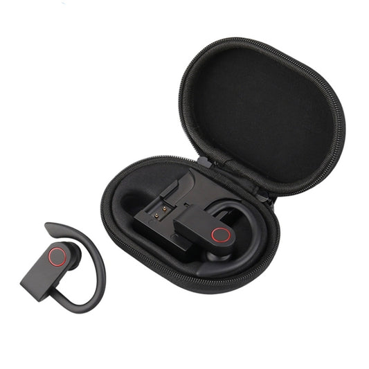 JHO-A9 TWS Kabelloser hängender Ohr-Bluetooth-Kopfhörer mit integrierter Reißverschlusstasche zum Aufladen und Aufbewahren, unterstützt Sprachsteuerung, JHO-A9