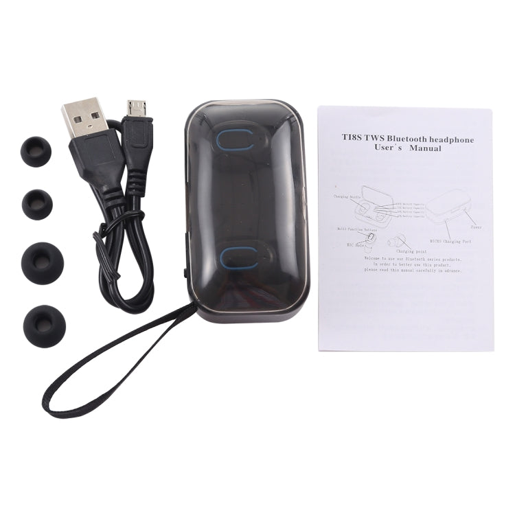 TI8S TWS Umwerfende kabellose Stereo-Bluetooth 5.0-Kopfhörer mit Ladeetui