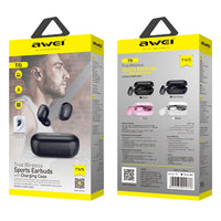 awei T6 TWS Bluetooth V5.0 Ture Kabelloses Sport-Headset mit Ladehülle