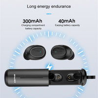 awei T55 TWS Bluetooth V5.0 Ture Kabelloses Sport-Headset mit tragbarem Ladekoffer