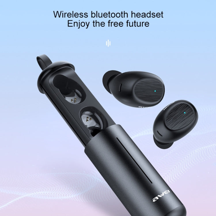 awei T55 TWS Bluetooth V5.0 Ture Kabelloses Sport-Headset mit tragbarem Ladekoffer